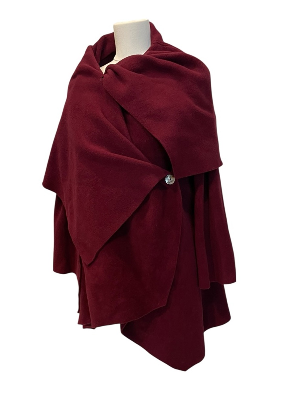 Giselle Shepatin Women's Burgundy Wrap Shawl Cape Size:1
